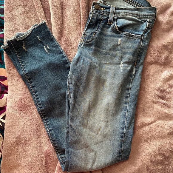 Light Wash Distressed Flying Monkey Jeans sz 24 - Picture 1 of 2